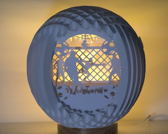 Football Sphere, Soccer Sphere - Pop-up Sliceform 3D LightBox - SVG, Studio, PDF files, Download, Print or Cut out and Make Your Own