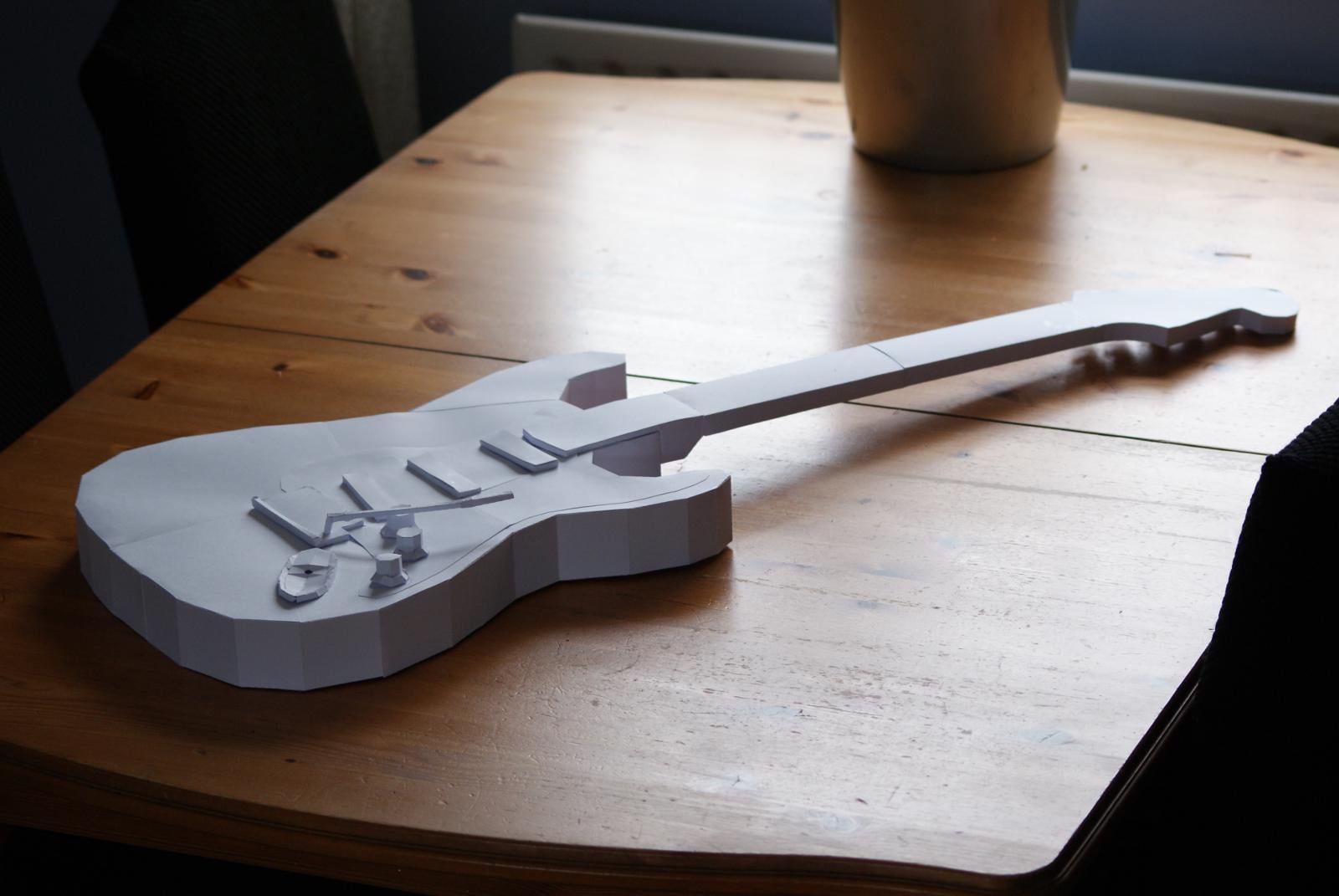 Electric Guitar Pattern - Papercraft DIY - Download, Print and