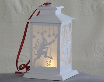 Krampus Christmas Lantern - SVG Cricut, Silhouette, PDF, Christmas Light