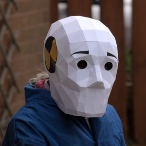 Crash Test Dummy Papercraft Mask Pattern - Papercraft DIY - Download, Print and Make Your Own