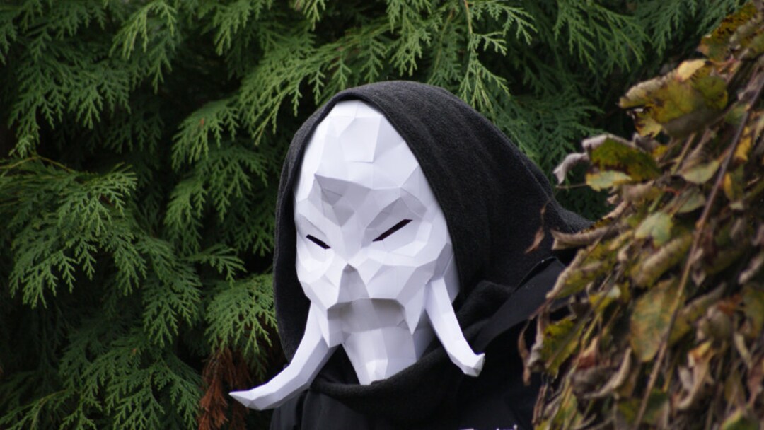 Konahrik Dragon Priest Mask Pattern Papercraft DIY Download, Print and ...