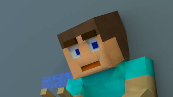 Steve - Printable Minecraft Steve Papercraft Template