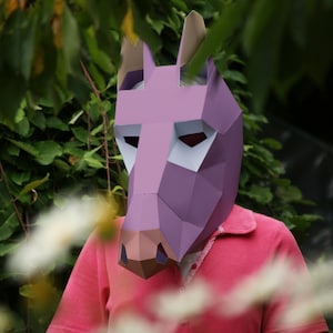 Horse Mask Pattern - Papercraft DIY - Download, Print and Make Your Own
