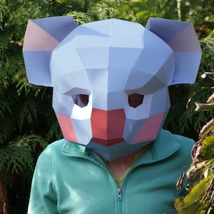 Koala Mask Pattern - Papercraft DIY - Download, Print and Make Your Own
