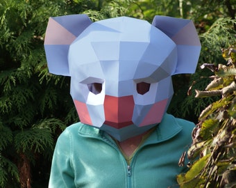 Koala Mask Pattern - Papercraft DIY - Download, Print and Make Your Own