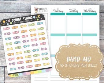 BAND-AIDS - Pegatinas Kawaii Planner - Pegatinas de primeros auxilios - Pegatinas de diario - Pegatinas lindas - Pegatinas decorativas - K0079