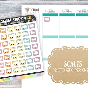 SCALE - Kawaii Planner Stickers - Weight Tracker Stickers - Journal Stickers - Cute Stickers - Decorative Stickers - K0045