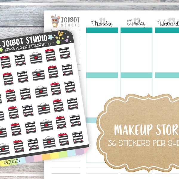 MAKEUP STORE - Kawaii Planner Stickers - Beauty Stickers - Journal Stickers - Cute Stickers - Decorative Stickers - K0123