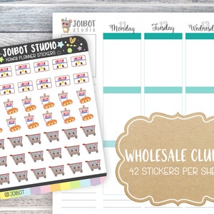 WHOLESALE CLUB 1 - Kawaii Planner Stickers - Grocery Stickers - Journal Stickers - Cute Stickers - Decorative Stickers - K0125