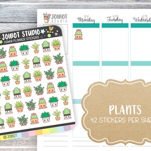 PFLANZEN - Kawaii Planner Aufkleber - Plant Mom Aufkleber - Journal Aufkleber - Niedliche Aufkleber - Dekorative Aufkleber - K0010