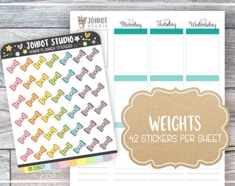 DUMBBELLS - Kawaii Planner Stickers - Work Out Stickers - Fitness Stickers - Journal Stickers - Cute Stickers - Decorative Stickers - K0207