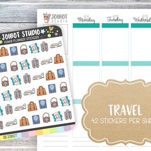 TRAVEL - Kawaii Planner Stickers - Vacation Stickers - Journal Stickers - Cute Stickers - Decorative Stickers -  K0141