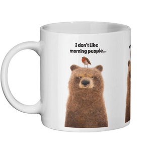 Grumpy Bear Coffee Mug: Funny Animal Art Gift