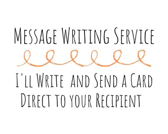 Direct To Recipient Card, Handwritten Card, Straight To Recipient, Send Directly Add-On, Handwrite Inside, Write & Send Service