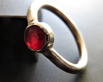 Silver ring with stone