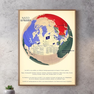 NATO Command Structure - Vintage Cold War Poster Print, Political & Military Wall Art