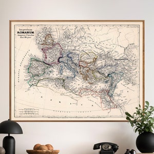 Imperium Romanum - Vintage Karte des römischen Reiches, historische Wandkunst Geschenk