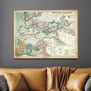 Mappa dell'Impero Romano/Mappa d'epoca da parete/Regalo storico/Decorazione da parete per l'aula di storia