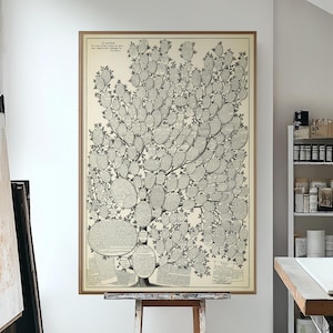 Encyclopedische boom van wetenschap en kunst: vintage kaartafdruk, 18e-eeuwse Franse poster, historische muurkunst