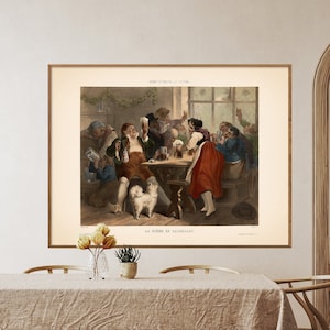 Beer in Germany - Vintage Beer illustration Print, Wall Art Home Gift