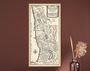 Israël: het beloofde land - vintage kaartafdruk, kaart Joodse stammen, bijbelmuurkunst cadeau voor thuis