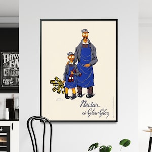 Vintage französisches Weinplakat | Küche, Esszimmer, Restaurant Wandkunst | Wein Kunst für Wände | Eine Restaurierte Reproduktion