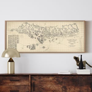 Impression de carte vintage WW2 Manhattan Project, carte de la ville d'Oak Ridge, art mural histoire de la bombe atomique