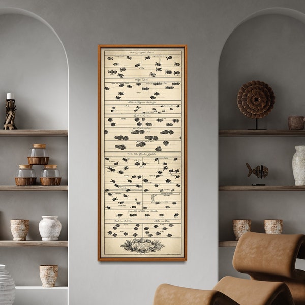 Animals Tracks Vintage Chart| Hunting Lodge Poster| Perfect Hunting Gift For Men