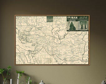 Ancient Iran Map Print: Darius, Achaemenid Empire