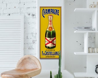 Vintage French Wine Poster Dining Restaurant Wall Art Wine | Etsy