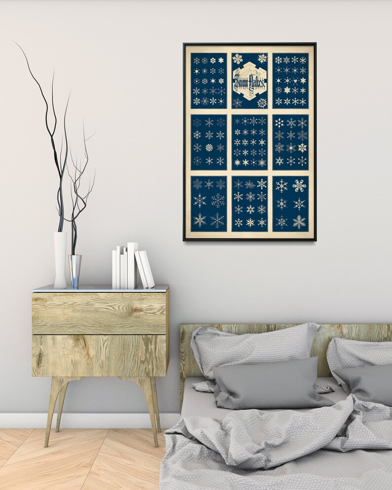 Snowflakes Vintage Chart Print Large Snowflakes Poster - Etsy