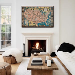 Katholische Amerika Karte: 1946 Vintage USA Faith Map Print Bild 5