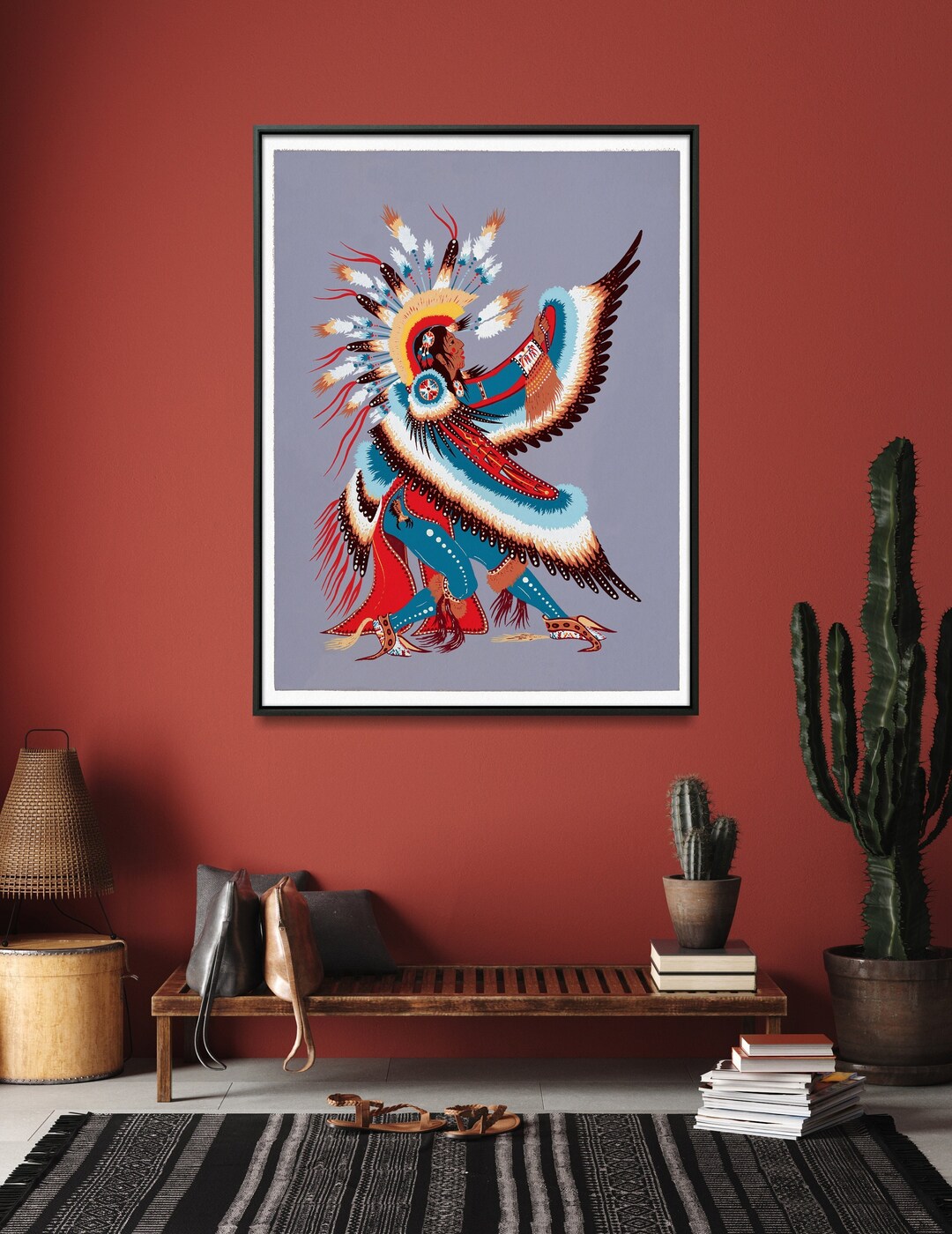 Eagle Dancer Vintage Art Print: American Indian Southwestern Decor - Etsy