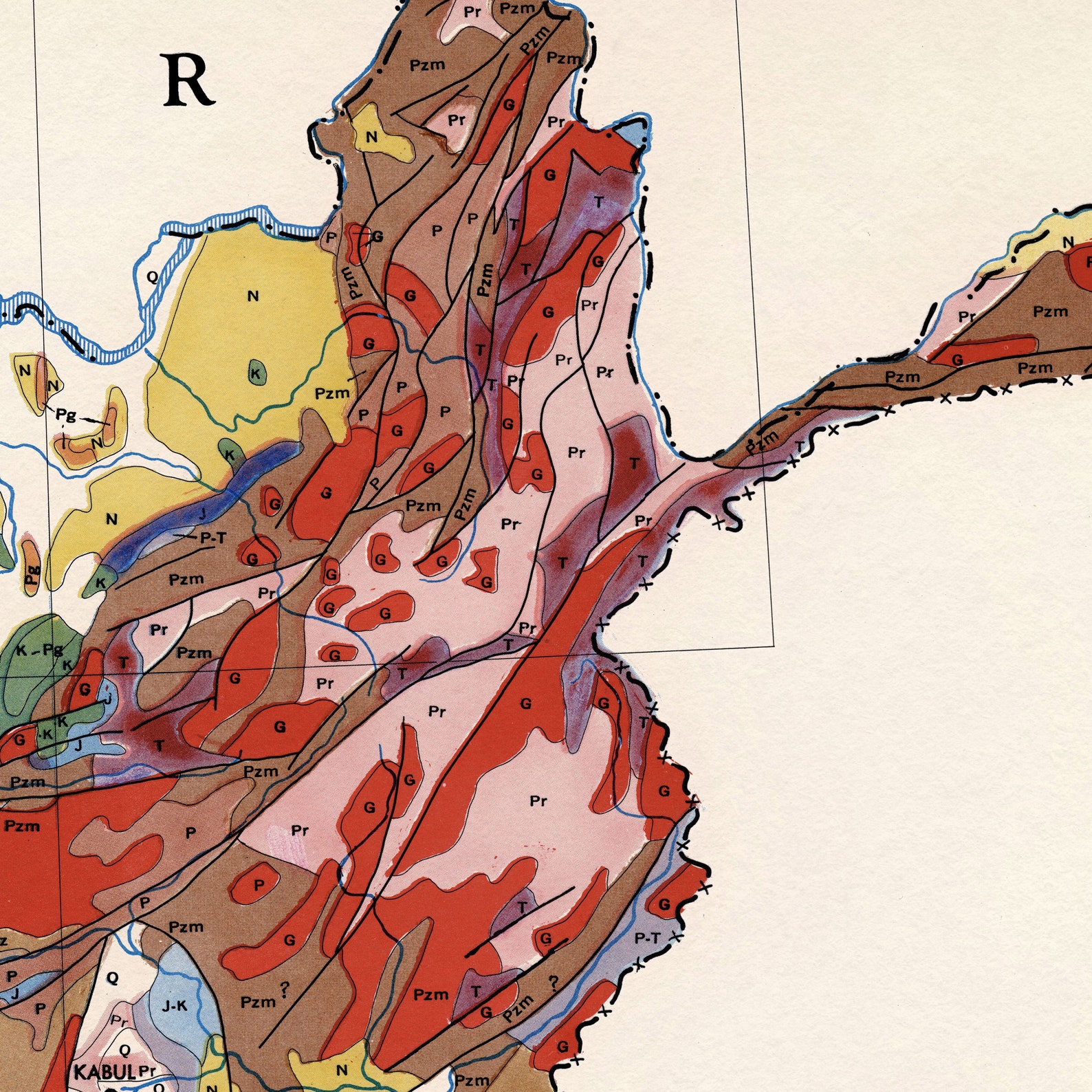Vintage Afghanistan Geological Map Print: 1969 Geology Wall Art - Etsy