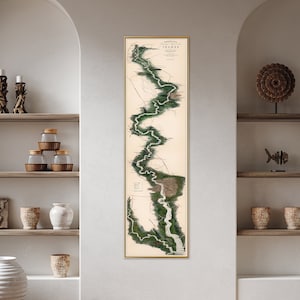 Thames River: Vintage Map Print, Kunstdruck