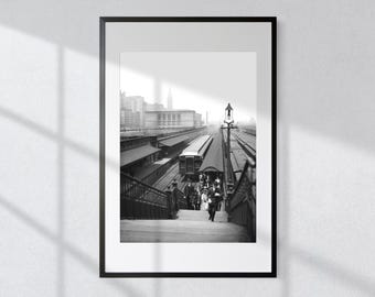 Chicago: Arrivo dalla periferia - Stampa fotografica vintage in bianco e nero