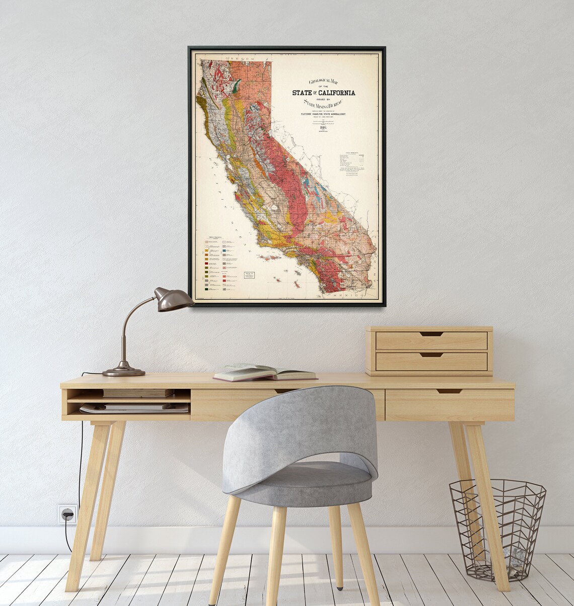 Geological Map of California Geologic California Map Poster | Etsy