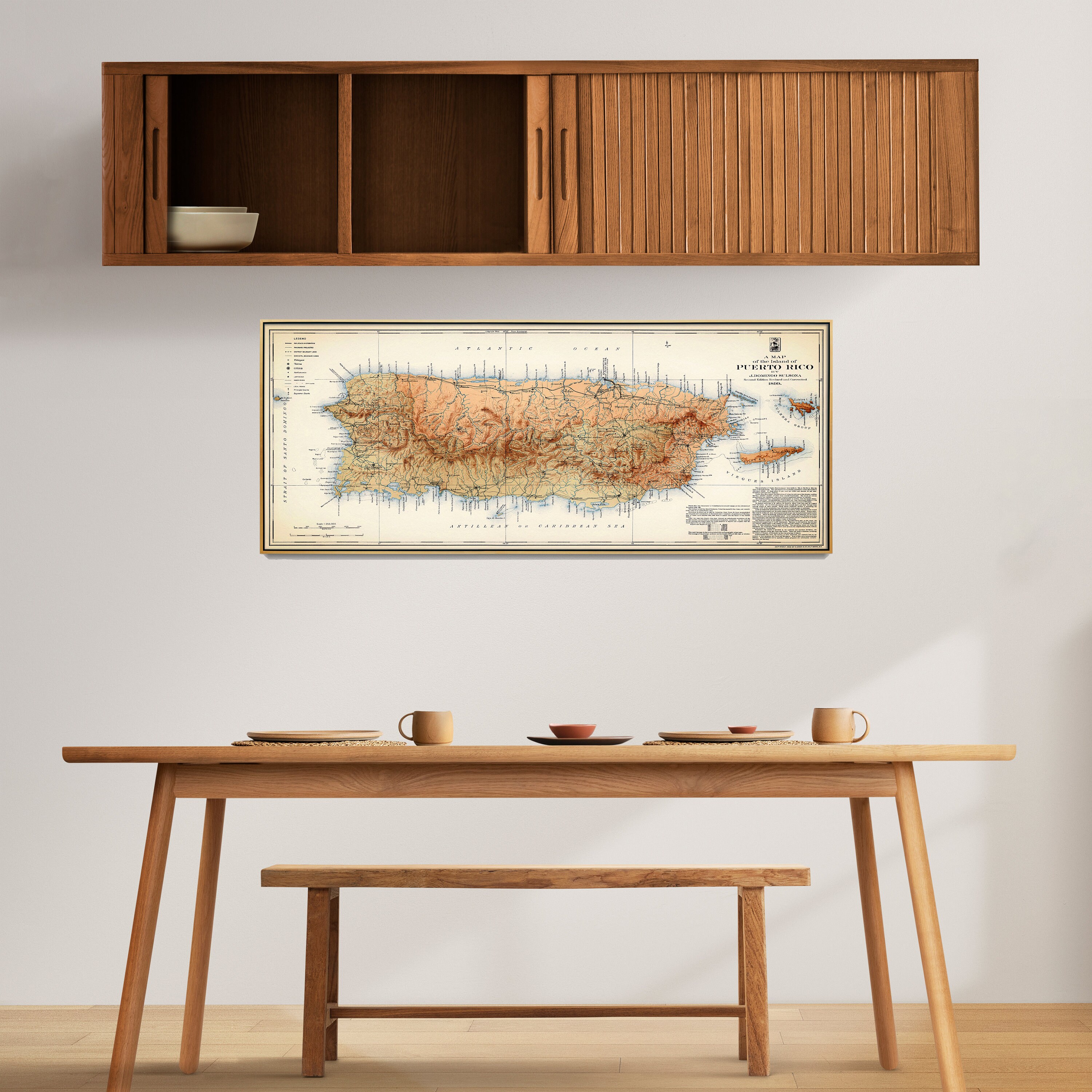 Old Map of Puerto Rico Puerto Rico Vintage Map Print Puerto - Etsy