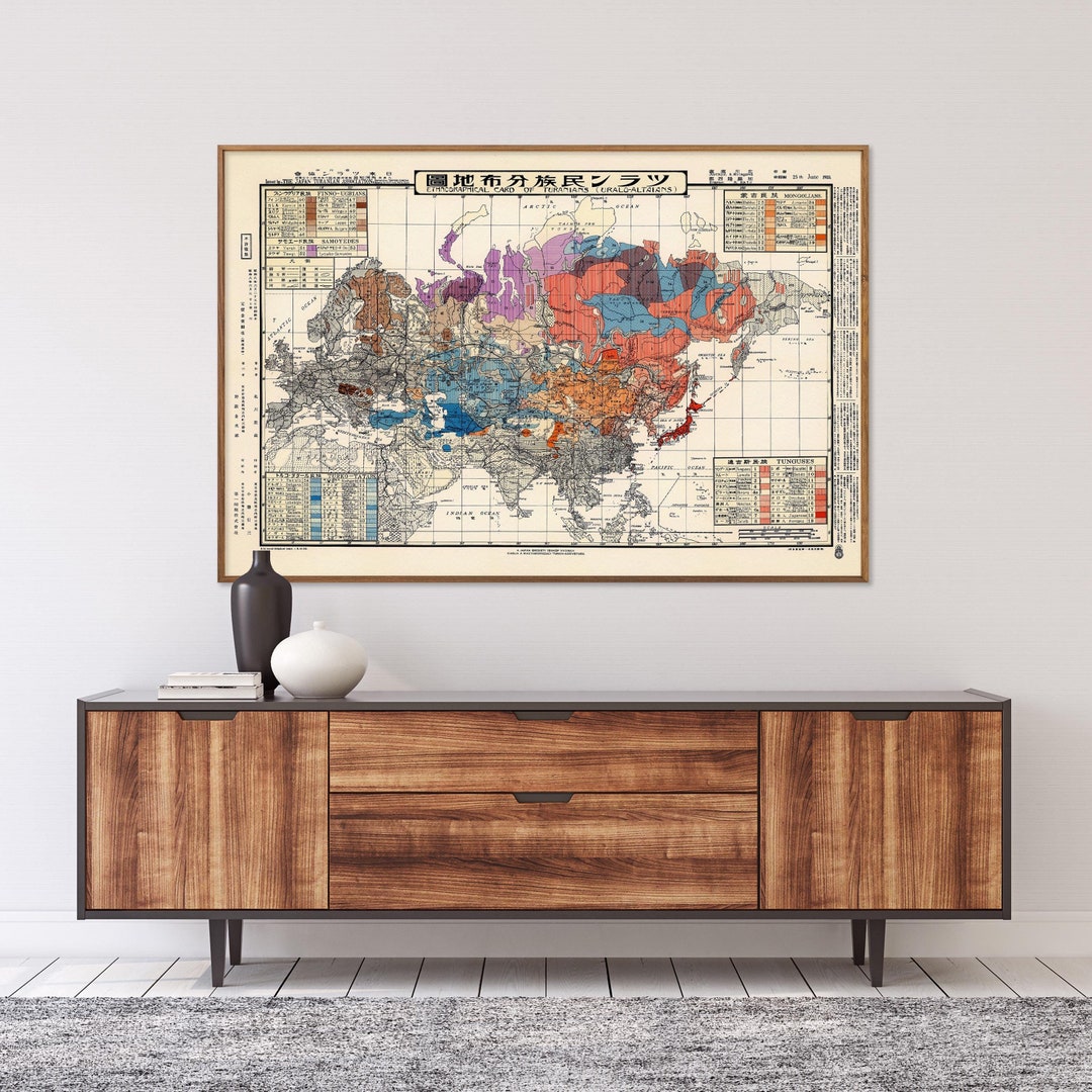 Ethnographic Map of Turanians, Hungarians, Finns, Estonians, Turko ...