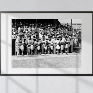 Baseball Major League: All-Star Black Players - Vintage Black & White Photography Print