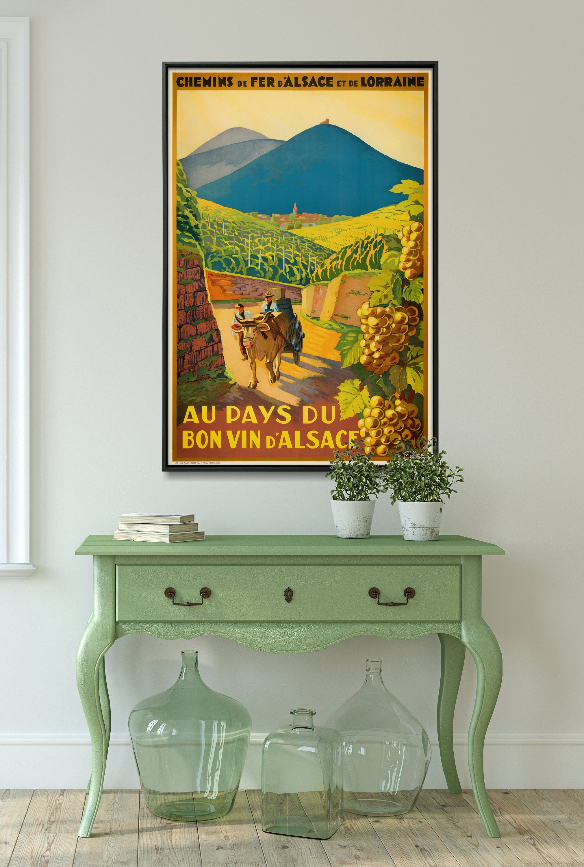 Vintage French Wine Poster Dining Restaurant Wall Art Wine - Etsy