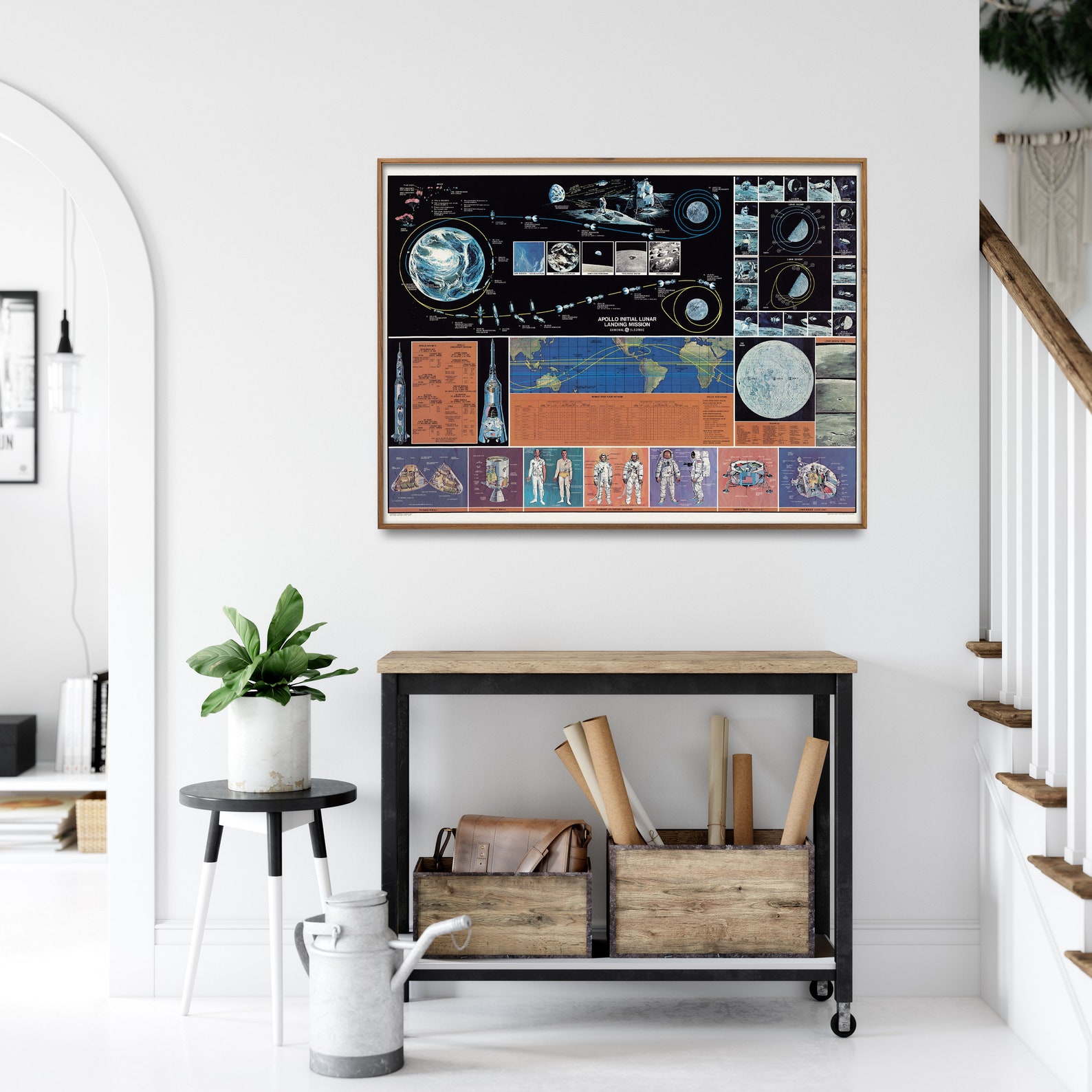 Apollo 11 Landing Mission Vintage Chart Print NASA Space - Etsy