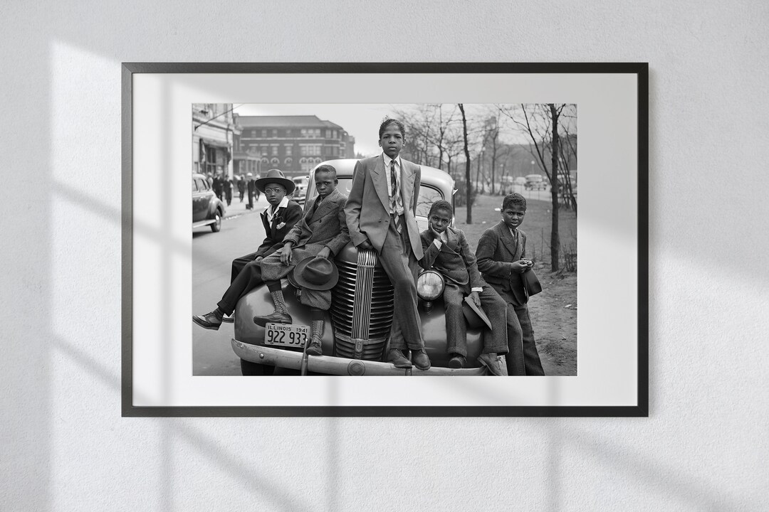 Vintage Easter Morning Print: South Side Chicago, African American Boys ...