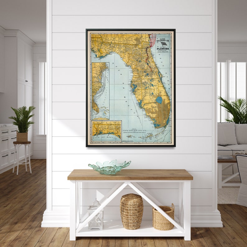 Old Map of Florida Florida Map - Il 794xN.3363888280 C8h4 