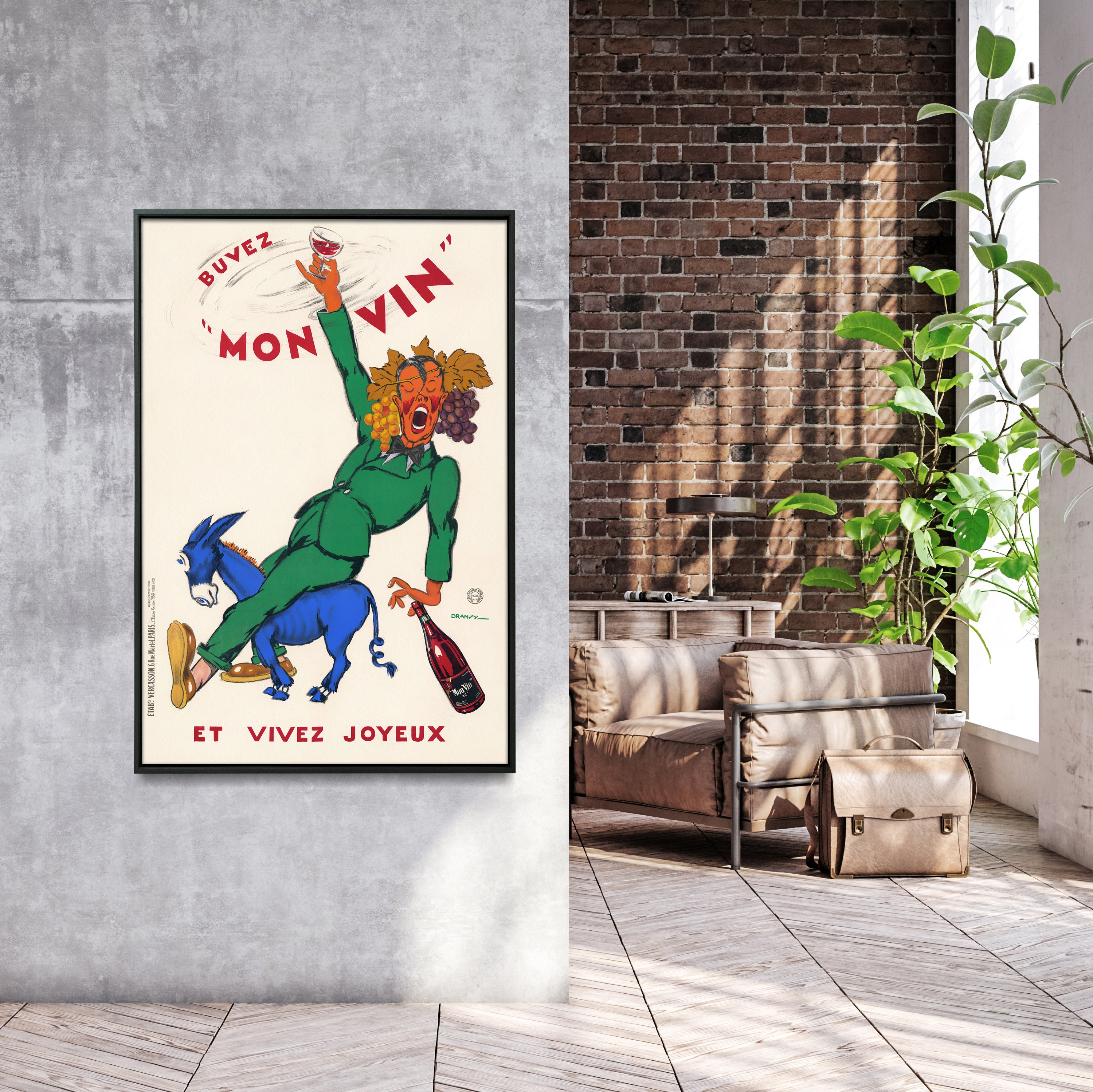 Vintage French Wine Poster Dining Restaurant Wall Art Wine | Etsy