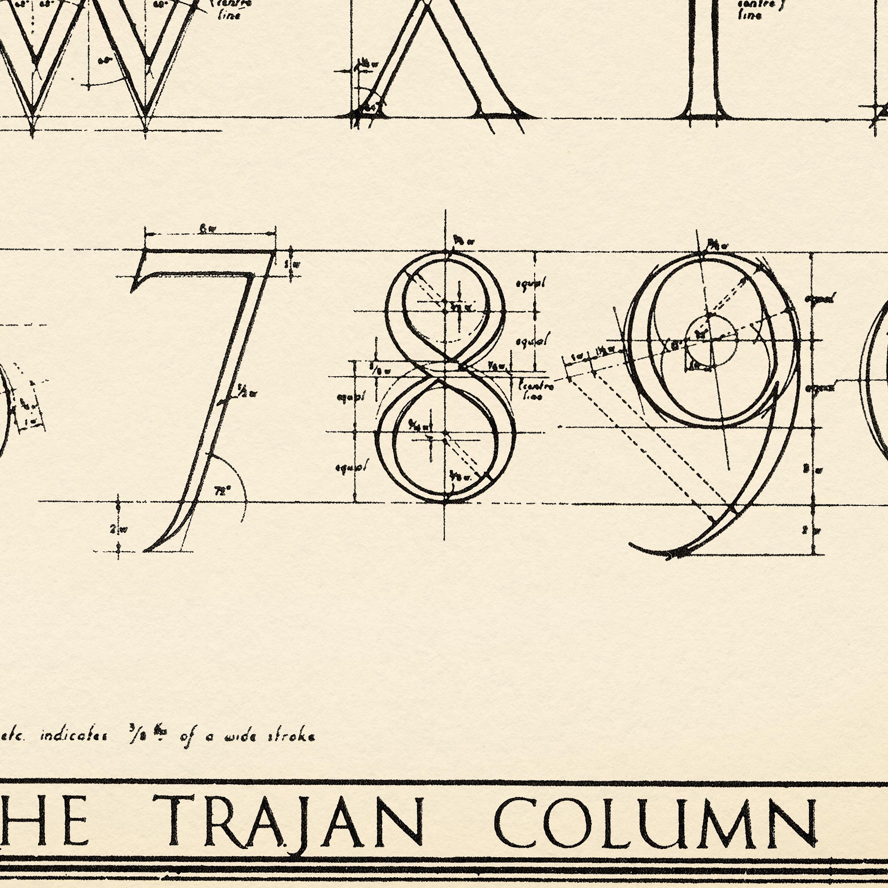 Trajan Column Rome Lettering Roman Alphabet: Trajan Column Lettering - Vintage Chart Print, Wall Art ...