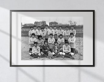 Frauen Fußball Glory: Vintage Schwarz & Weiß Fotografie Druck - Französische Nationalmannschaft