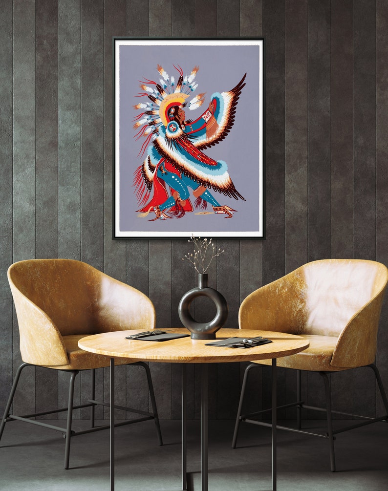 Eagle Dancer Vintage Art Print: American Indian Southwestern Decor - Etsy