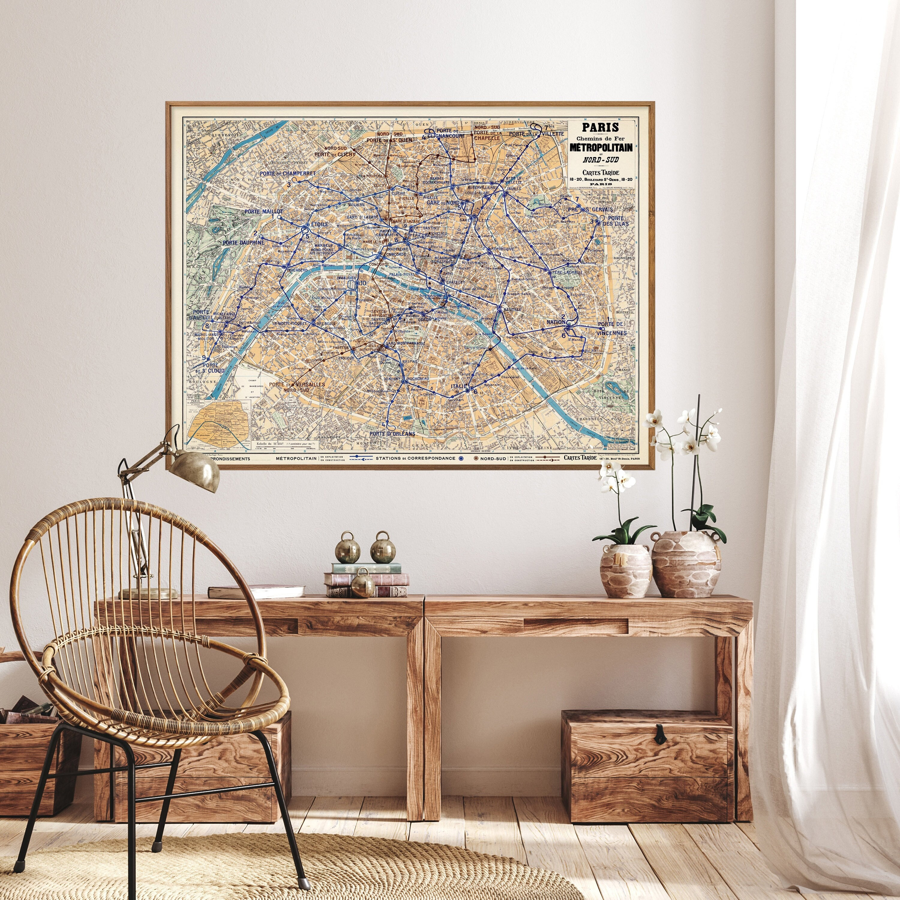 Paris metro poster - Etsy 日本