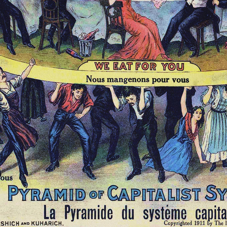 Pyramid of Capitalist System - Vintage Political Poster Print, Wall Art ...